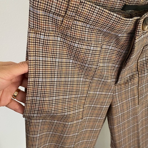 ZARA HOUNDSTOOTH Demi flare pants - Picture 2 of 14
